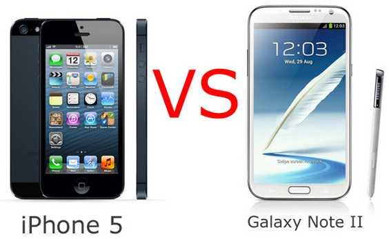Samsung Galaxy S 2 vs. Apple iPhone 5