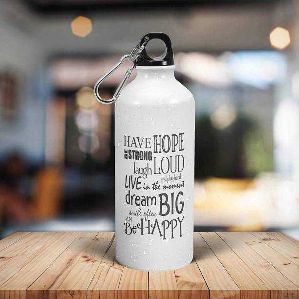 Aluminium bottle with slogan