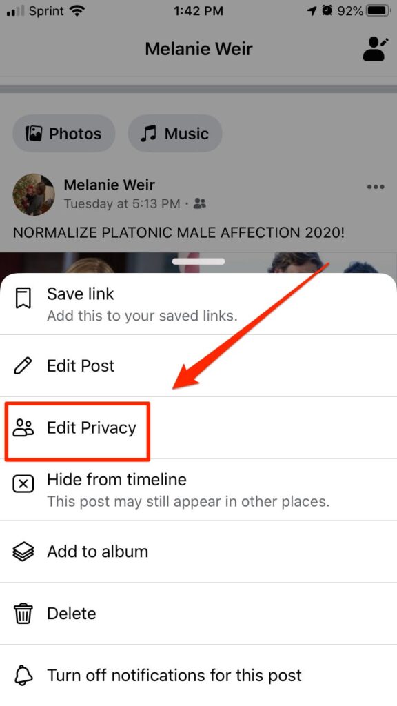 remove the share button on Facebook 1