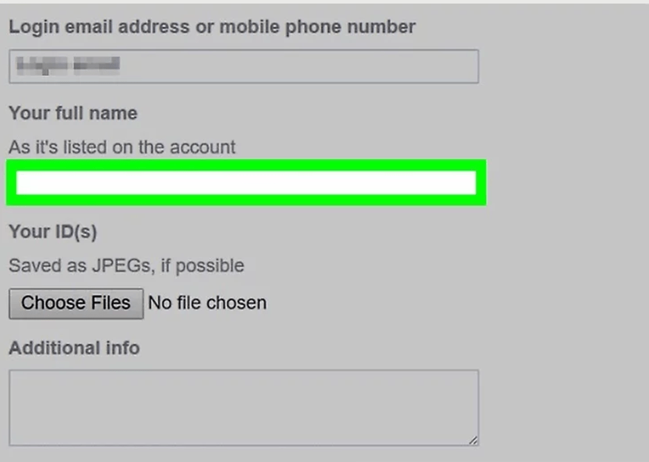 Enter your first name. Enter your full name. your full name.
