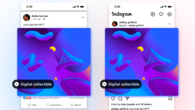 Meta now allows users to post their NFT creations on both Instagram and Facebook 1
