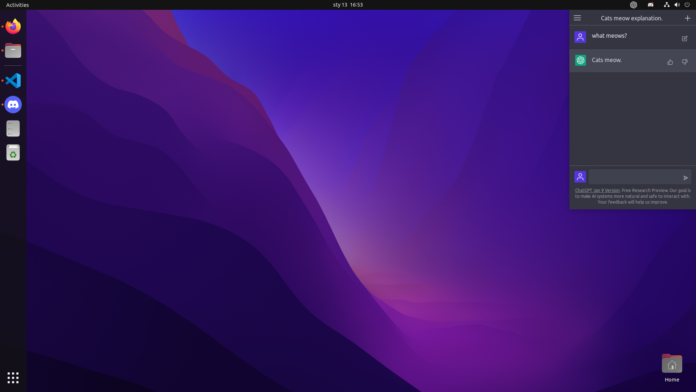 Linux Desktop can be Integrated with ChatGPT Using Gnome Extension