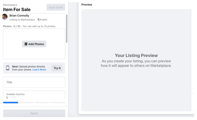 How to add items for sale on Facebook marketplace 4