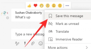 How to Save Messages or Bookmarks in MS Teams?