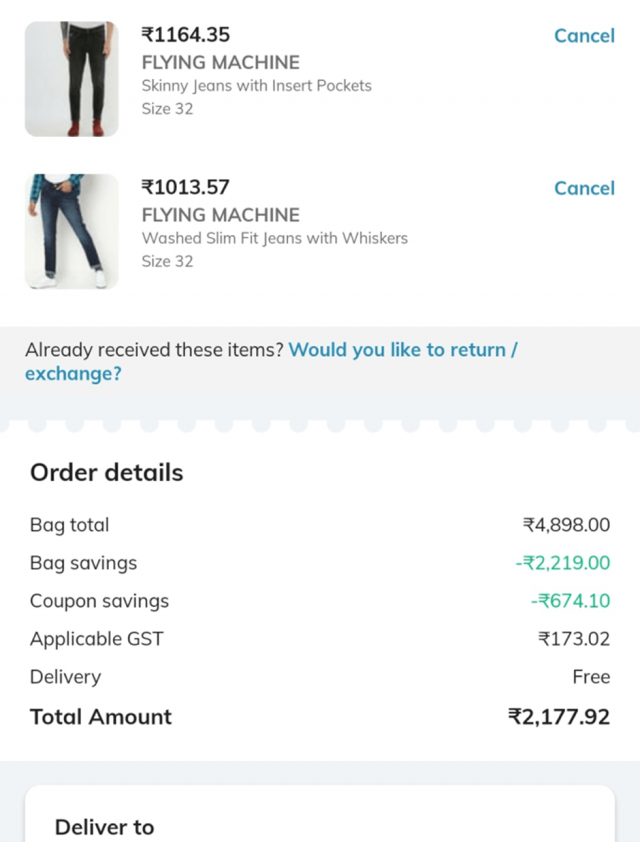 How to Cancel Ajio Order 3