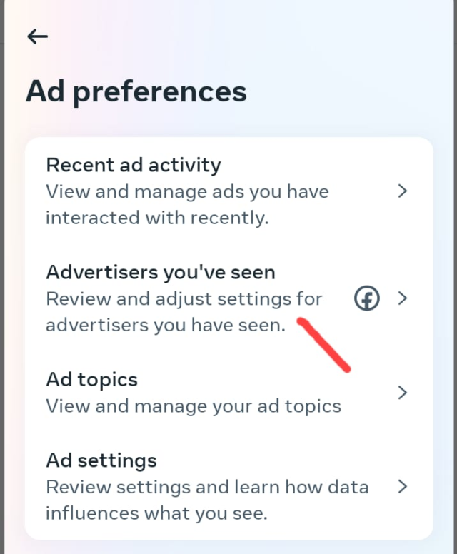 how to clear recent ad activity on facebook 6